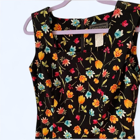 Ambition Floral Black Dress - Picture 4 of 4